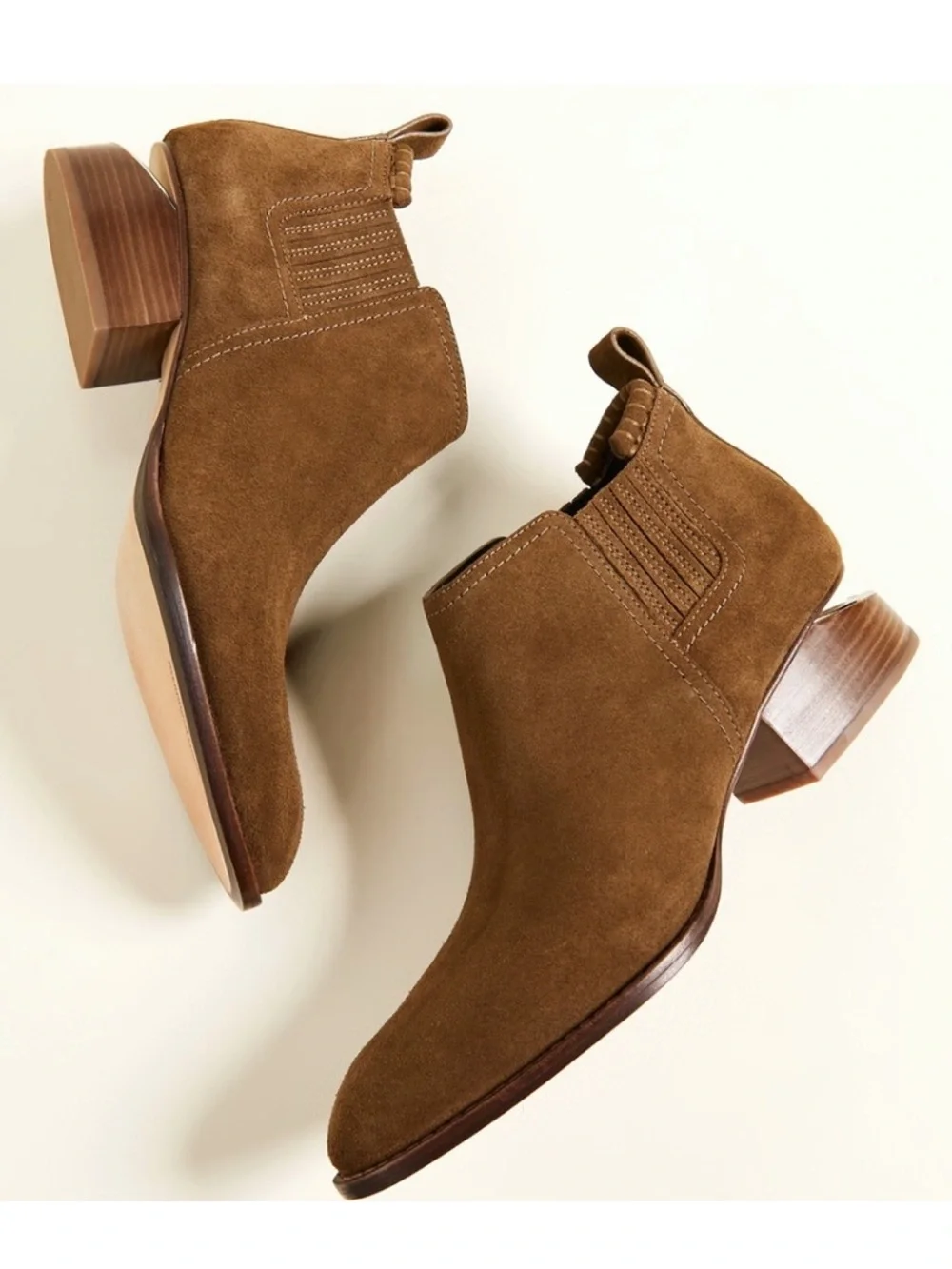 Alexander Wang Kori Suede Lift Heel Oxford Booties Brown Size 38 US8